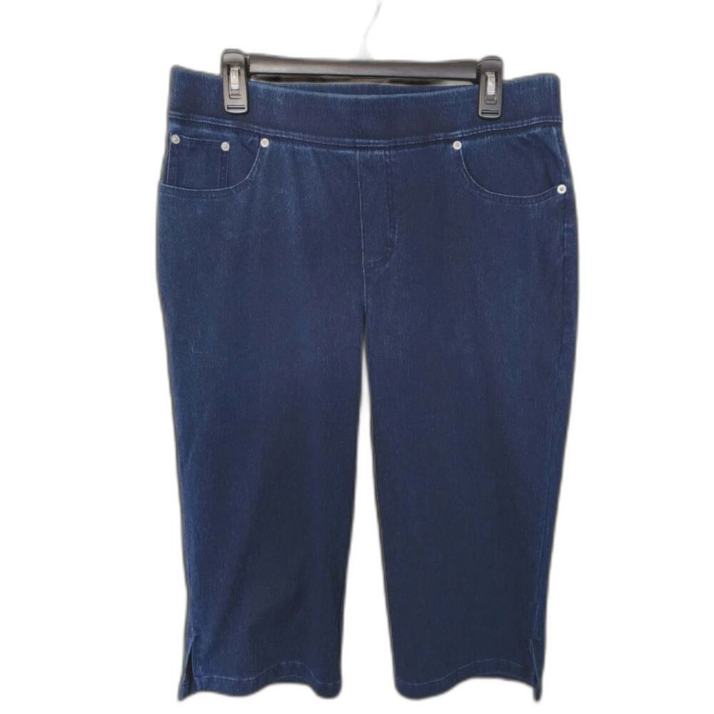D&Co pants Dark Wash Crop Capris Sz Med